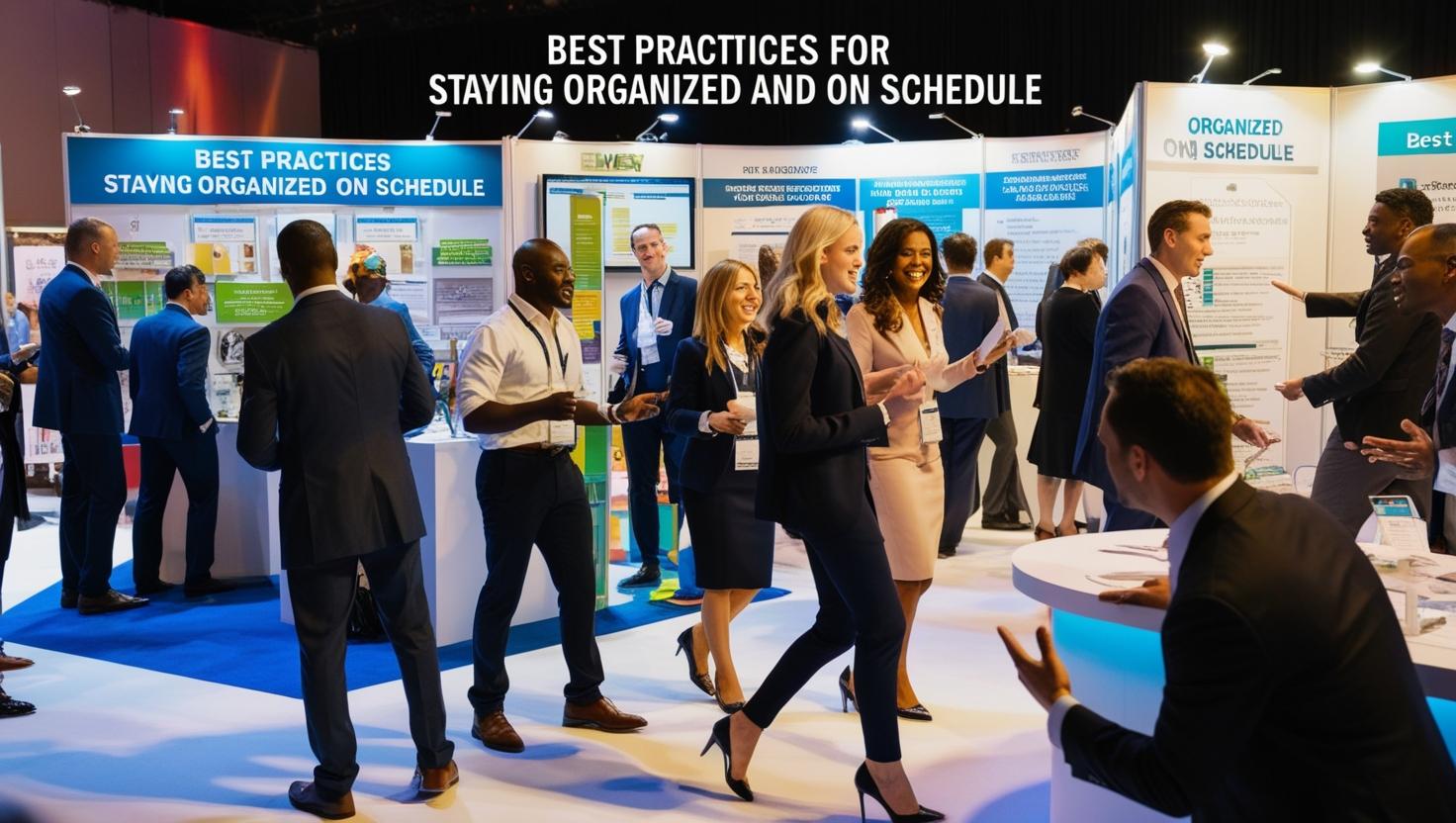 Live day exhibition setup that stays organized and on schedule