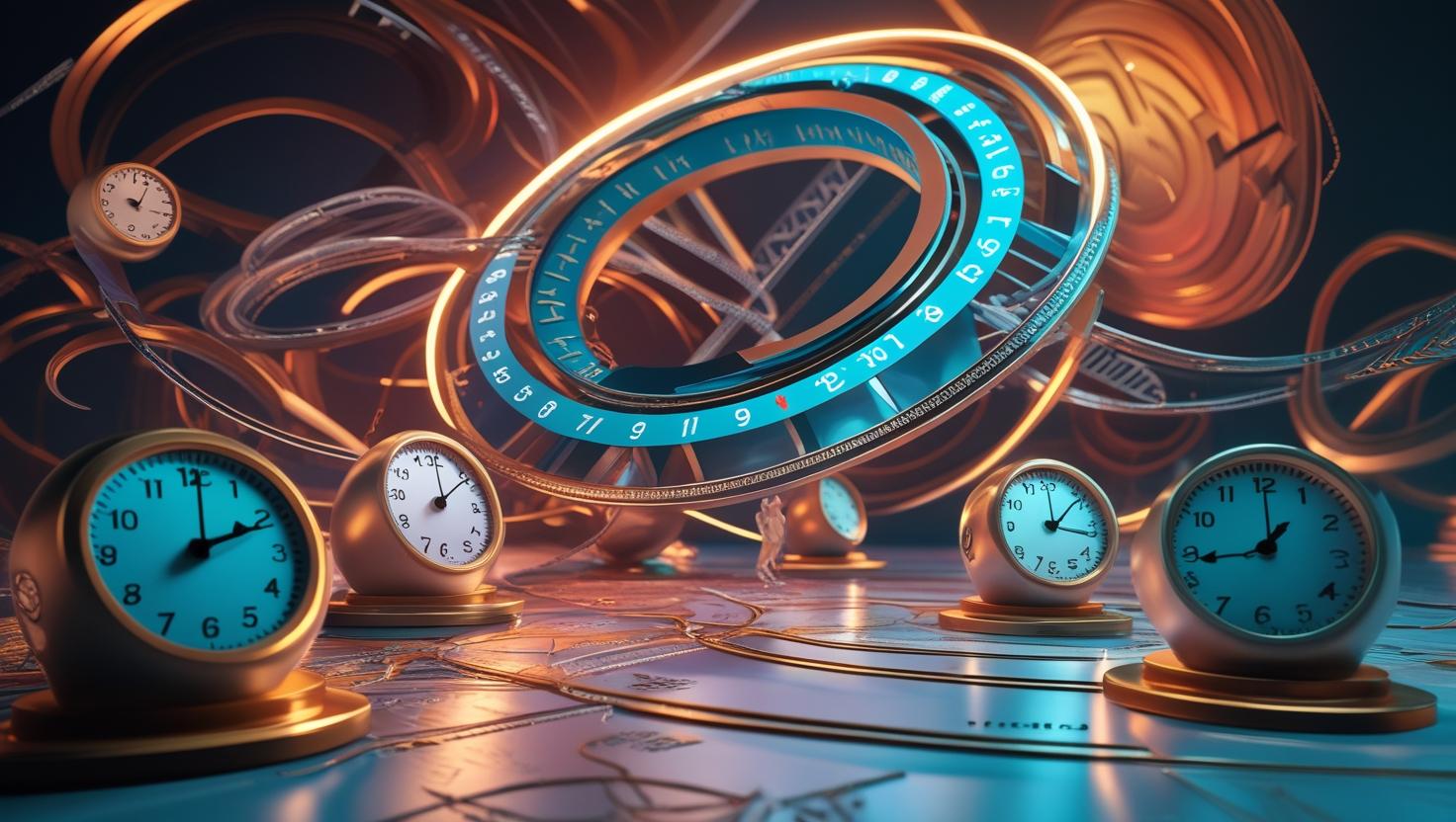 Speaker on stage at a hybrid event with a countdown timer in the background helping manage session time.