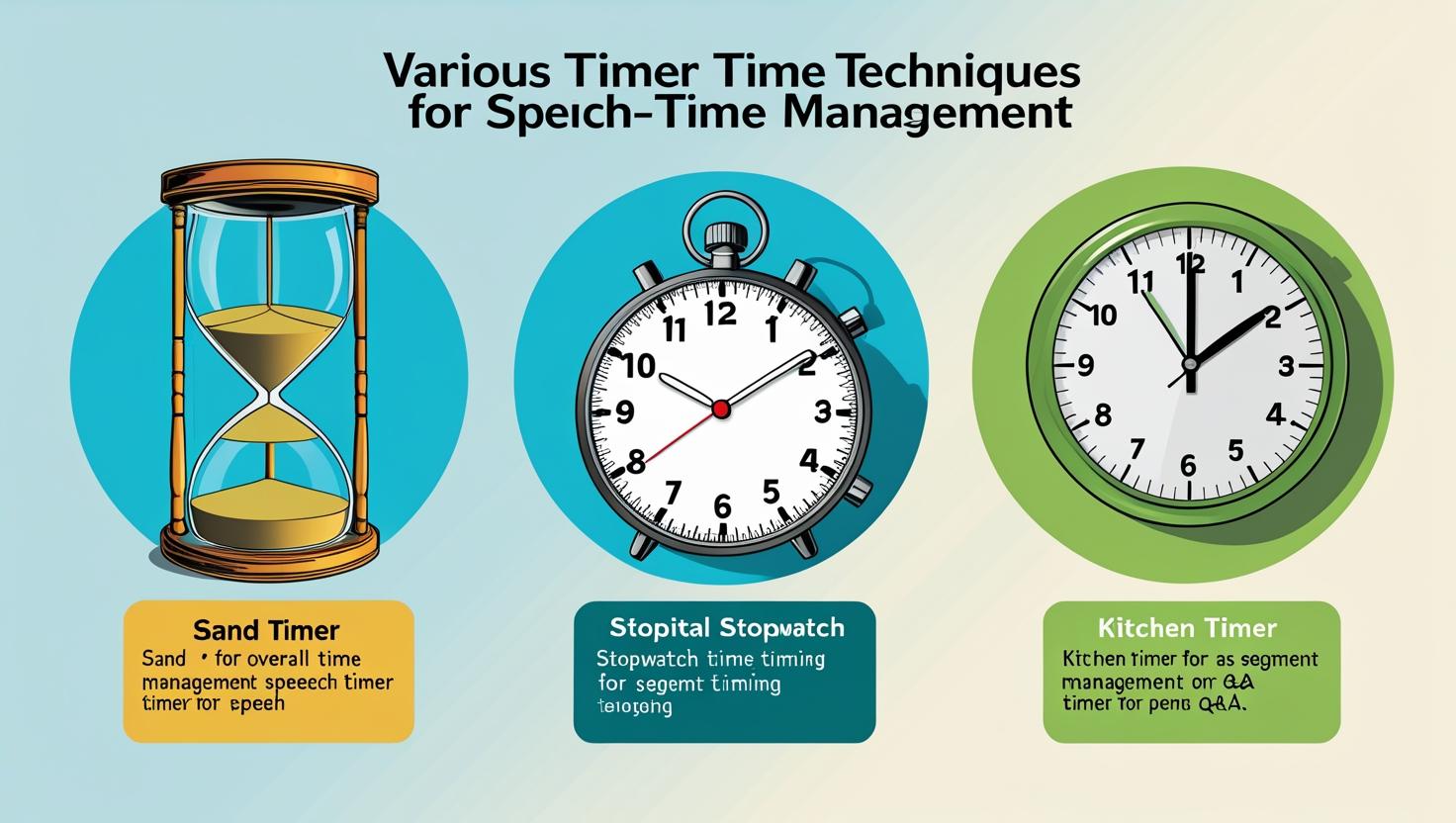 Public speaker using a countdown timer to manage speech time effectively during a presentation