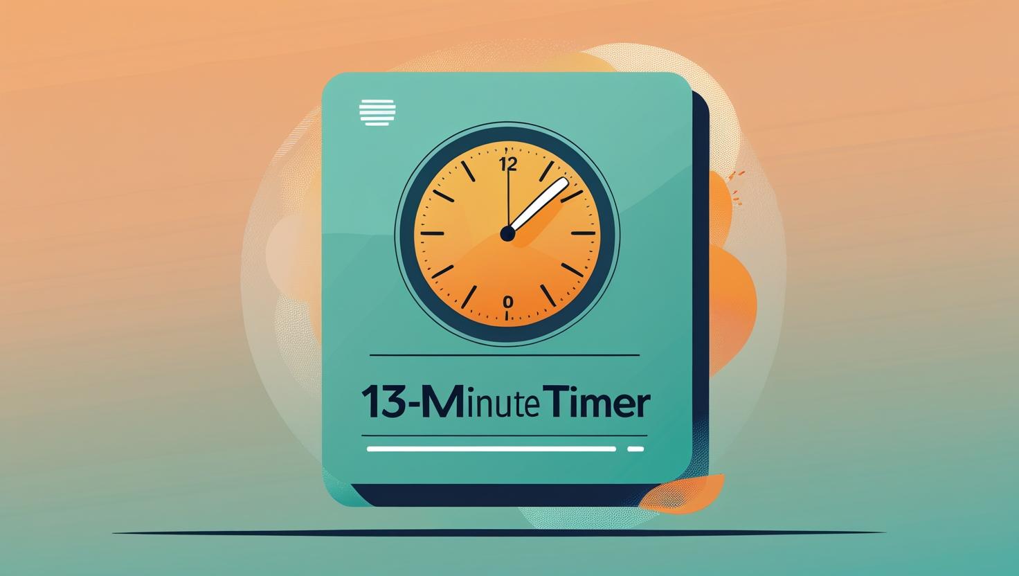 Digital 13 minute countdown timer on screen during webinar power break.